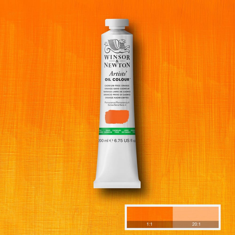 Tinta Óleo Artist 200ml Winsor & Newton S4 899 Cadmium Free Orange