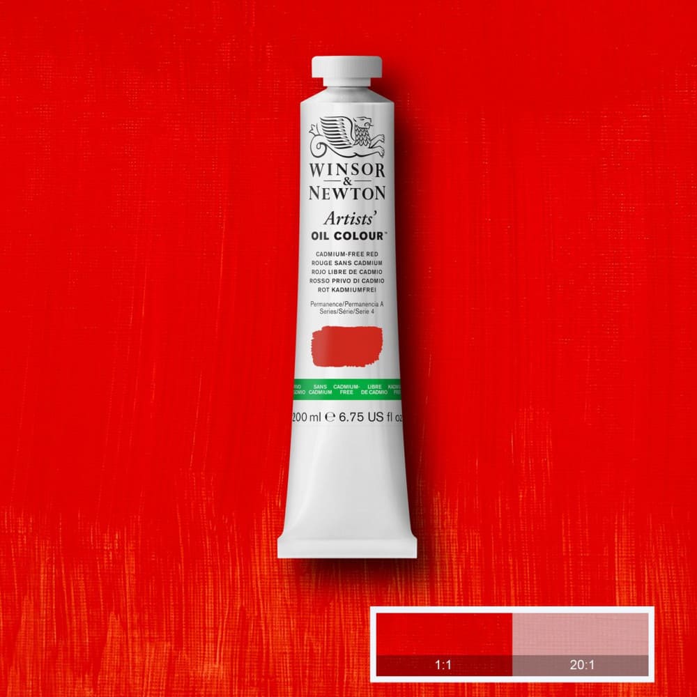 Tinta Óleo Artist 200ml Winsor & Newton S4 901 Cadmium Free Red