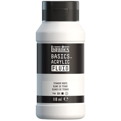Tinta Acrílica Liquitex Basics Fluída 118ml Titanium White
