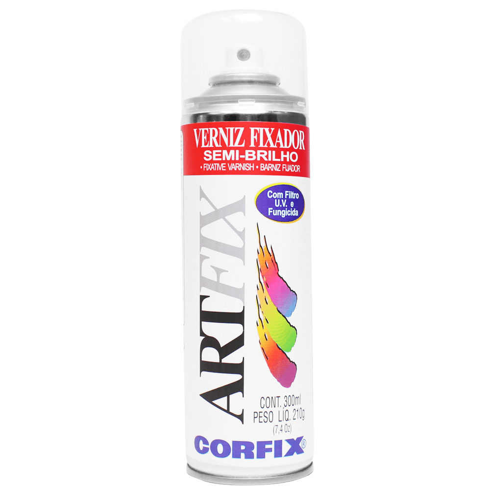 Verniz Fixador Spray Artfix Semi Brilho 210g Corfix