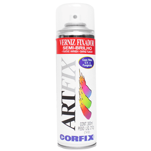 Verniz Fixador Spray Artfix Semi Brilho 210g Corfix