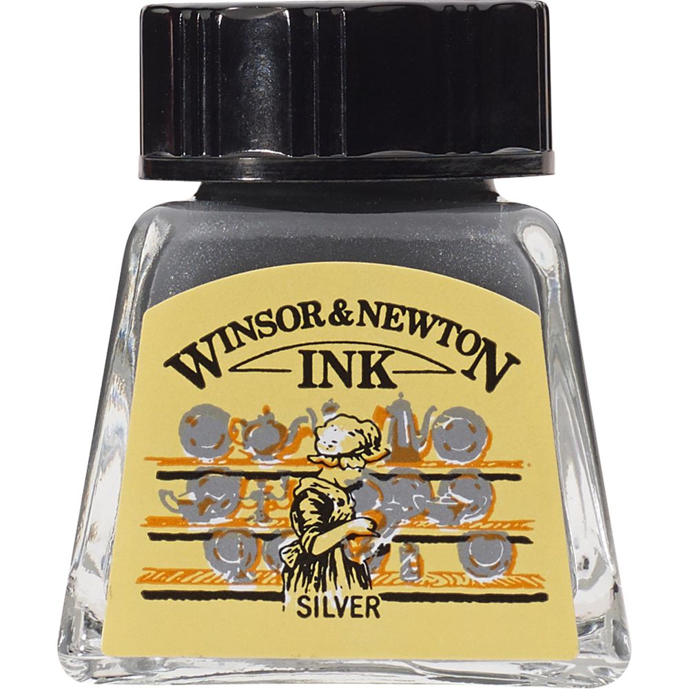 Tinta para Desenho Winsor & Newton 14ml Silver 617