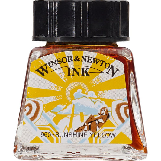 Tinta para Desenho Winsor & Newton 14ml Sunshine Yellow 633