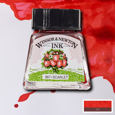 Tinta para Desenho Winsor & Newton 14ml Scarlet 601