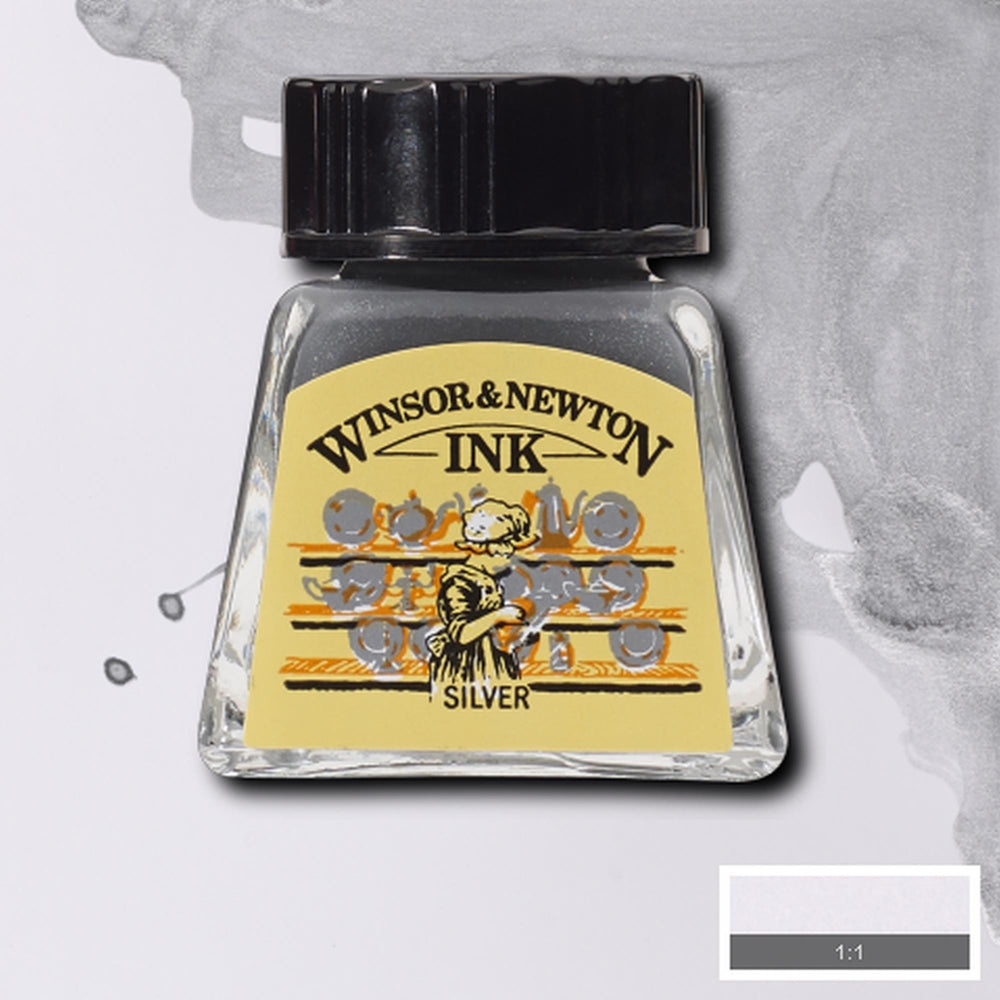 Tinta para Desenho Winsor & Newton 14ml Silver 617