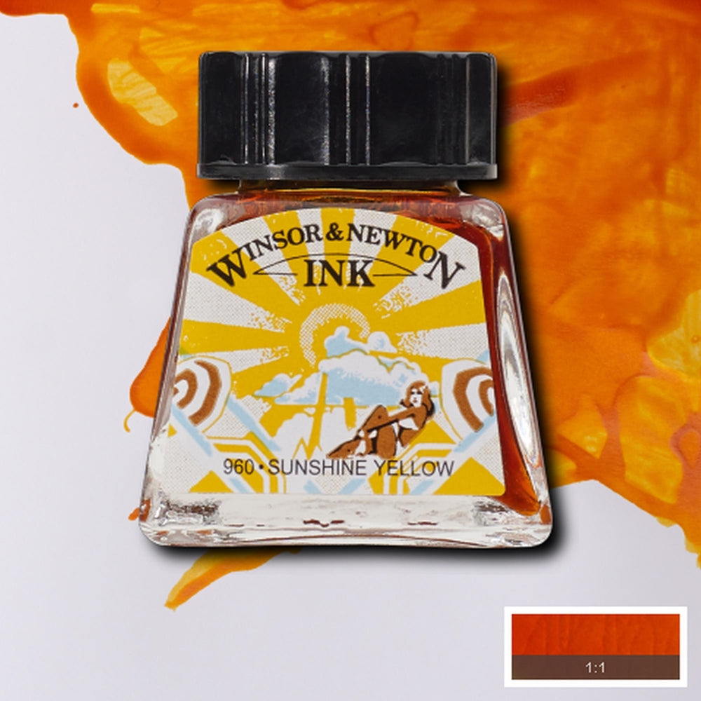 Tinta para Desenho Winsor & Newton 14ml Sunshine Yellow 633