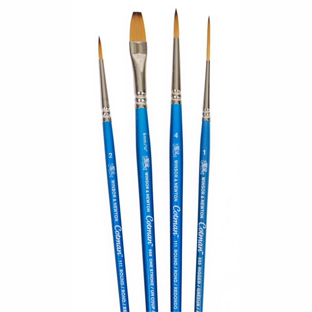 Kit Pincéis Winsor & Newton Cotman Aquarela 4 Unidades